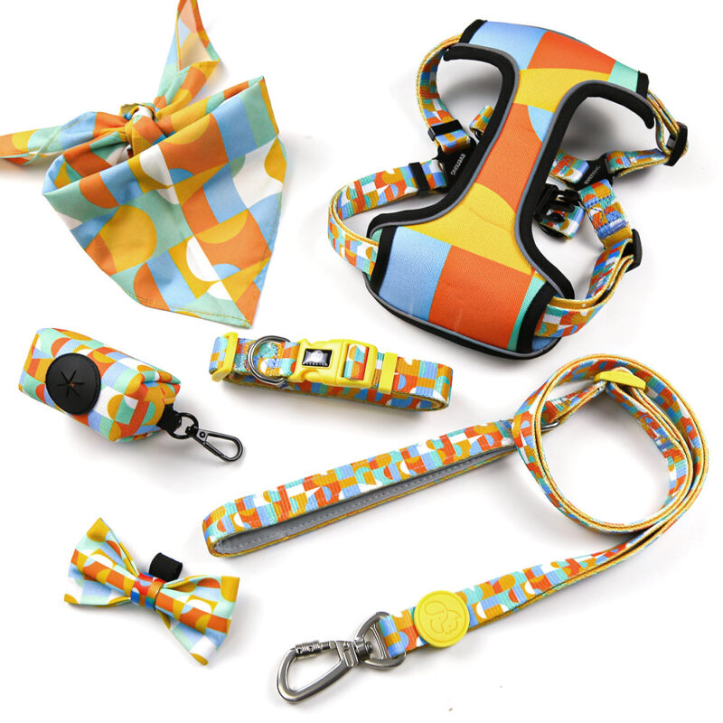 Checkered Dog Traction Rope Collar Set of 7 - Image 7