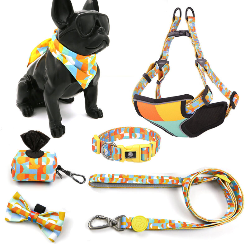 Checkered Dog Traction Rope Collar Set of 7 - Image 11