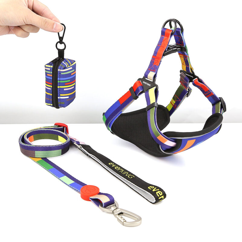 Blue striped dog leash collar set of 7 pieces - Image 10